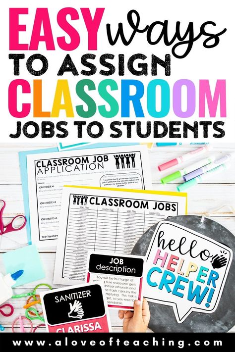 Classroom jobs are the perfect classroom management to give students responsibilities and take ownership of their classroom while also helping you with things that can be done in the classroom! This blog post dives into how to start classroom jobs, what jobs to have, what classroom job system to use and more! Here are some of my favorite classroom jobs and tips for using them in the classroom. #classroommanagement Classroom Jobs Ideas, Class Job Ideas, Classroom Jobs For Middle School, Class Jobs For Middle School, Kindergarten Class Jobs, Classroom Jobs Middle School, Classroom Jobs Elementary, Class Jobs Middle School, Upper Elementary Classroom Jobs