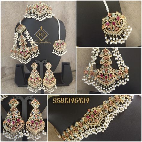 DM +919581346434 Hyderabadi Jewellery, Hyderabadi Jewelry, Jadau Jewellery, Rani Haar, Set Earrings, Pendent Necklace, Real Pearls, Finger Rings, Pearl Set