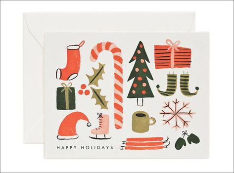 14 Examples Of Modern Christmas Cards To Keep Your Holidays Contemporary Cute Christmas Cards, Modern Christmas Cards, Fabulous Christmas, Diy Christmas Cards, Christmas Card Design, Holiday Greeting Cards, Noel Christmas, Christmas Illustration, Christmas Items