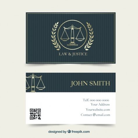 Lawyer card template | Free Vector #Freepik #freevector #logo #business-card #business #abstract Business Card Fonts, White Business Card Design, Law Logos Design, Lawyer Business Card, Law Firm Logo Design, Business Brochure Design, Blue Business Card, Modern Business Cards Design, Name Card Design