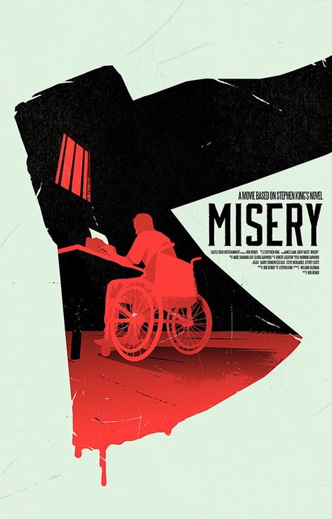 Misery Movie, Best Movie Posters, Desain Editorial, Film Horror, Book Cover Illustration, I Love Cinema, Horror Posters, Minimal Movie Posters, Movie Posters Design