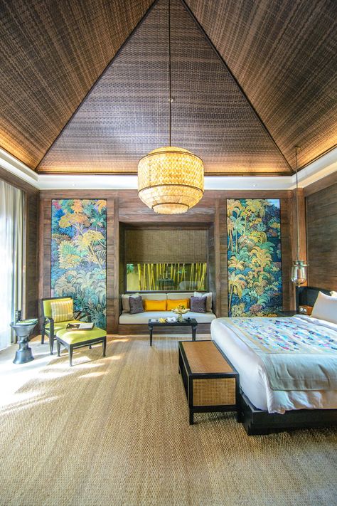 Travel Tag: Mandapa, A Ritz-Carlton Reserve in Bali Hotel Inspired Bedroom, Boutique Hotel Bedroom, Bali Style Home, Tropical Luxury, Resort Interior, Interior Design Videos, Bali House, Tropical Bedrooms, Hotel Room Design