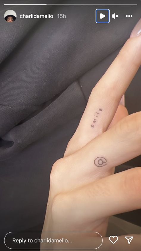 Charli Damelio Tattoo, Charli Damelio Aesthetic, Tiny Tattoos With Meaning, Smiley Face Tattoo, Smile Tattoo, Hidden Tattoos, Party Tattoos, Taurus Tattoos, Small Pretty Tattoos