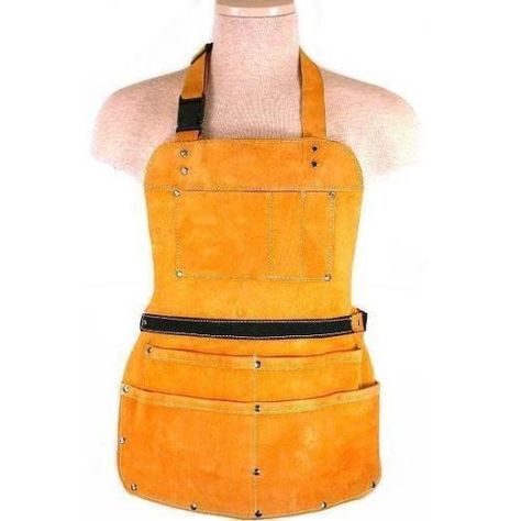 7-Pocket-Leather-Apron-Heavy-Duty-Welders-Blacksmiths-Workshop-Jewelers-Tool Carpenter Tool Belt, Blacksmith Workshop, Tool Apron, Jewelers Tools, Carpenter Tools, Make Do And Mend, Apron With Pockets, Tool Organizers, Tool Bags