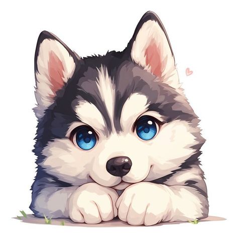 Dogs Golden Retriever Puppies, Anime Dog Aesthetic, Husky Dog Drawing, Cute Dogs Drawing, Dog Cute Drawing, Cute Dog Drawings, Cute Puppy Drawing, Cute Anime Dog, Cute Puppy Art