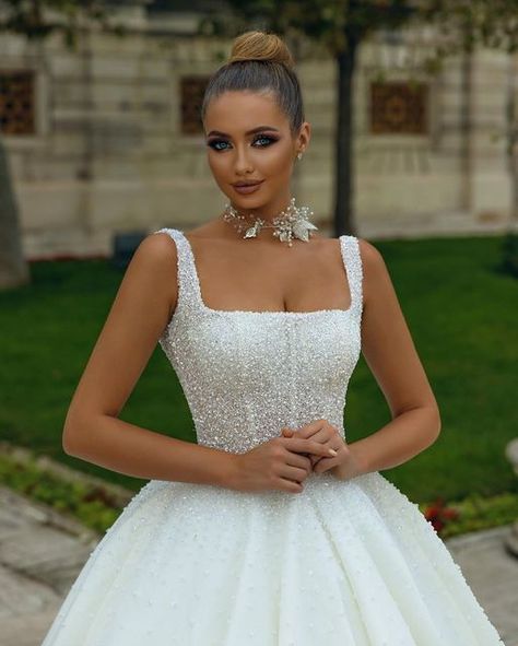 Sima Couture Paris®️ on Instagram: "New collection Damla ✨#simacouture" Sima Couture, Formal Dress Plus Size, Wedding Dresses Sleeveless, Sequin Appliques, Gown Wedding, Bridal Pearls, Bridal Couture, Dress Plus Size, Ball Gown Wedding Dress