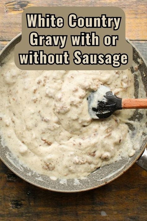 There is just something special about smothering foods with a homemade gluten-free white country gravy. It doesn't matter if you make this country gravy with or without sausage; it's always a hit! Gluten Free Country Gravy, Vegan Country Gravy, White Country Gravy Recipe, White Country Gravy, Homemade White Gravy, Country Gravy Recipe, White Gravy Recipe, Country Sausage Gravy, Homemade Sausage Gravy