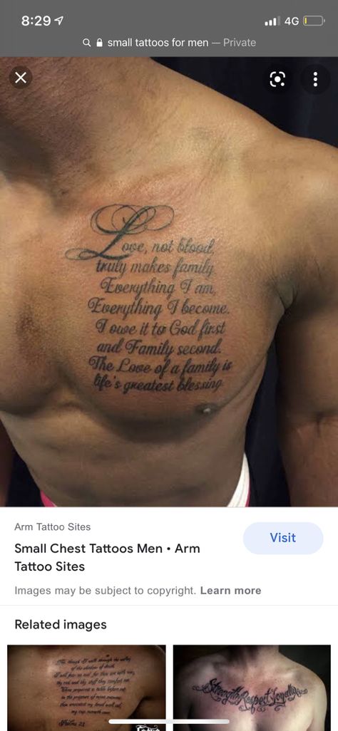 First Chest Tattoo Men, Chest Quote Tattoo, First Time Tattoo Ideas, Time Tattoo Ideas, Tattoo Ideas Men, Tattoo Sites, Small Chest Tattoos, Men Chest, Chest Tattoo Men