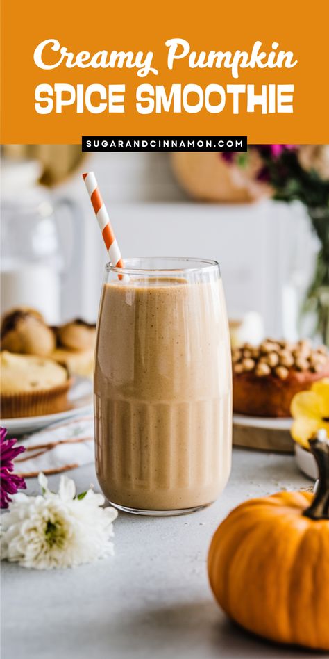 Savor the season with a creamy pumpkin spice smoothie that's bursting with flavor! 🍂🥤 This easy recipe combines pumpkin puree, yogurt, and your favorite spices for a deliciously healthy drink. Make sure to save this pin for a delightful fall treat! Decaf Pumpkin Spice Latte, Oatmilk Smoothies, Refresher Recipes, Warm Smoothies, Pumpkin Spice Smoothie Recipe, Pumpkin Latte Recipe, Pumpkin Smoothie Healthy, Pumpkin Smoothie Recipe, Ninja Smoothies