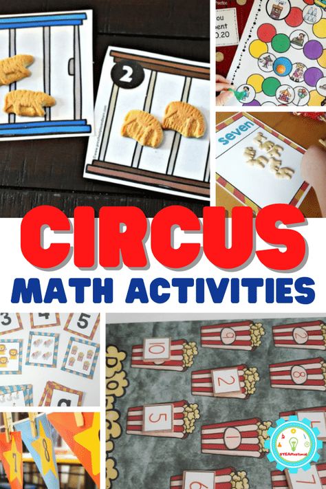 Circus Math Activities, Circus Math Activities For Preschool, Circus Theme Preschool Activities, Circus Theme Crafts, Math Activities For Preschool, Carnival Classroom, Preschool Circus, Circus Activities, Carnival Activities