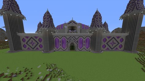 Minecraft Houses Purple, Minecraft Ideas To Build, Minecraft Purple, Purple Castle, Castle Minecraft, Earth 3d, Heavy Cruiser, Minecraft Map, Fantasy Island