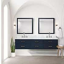 Sleek Bathroom, Double Bath, Carrara Marble Countertop, Wall Vanity, Floating Bathroom Vanity, White Quartz Countertop, Double Sink Vanity, White Marble Countertops, Vanity Countertop