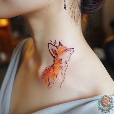 Small Fox Tattoo, Fox Makeup, Fox Tattoo Design, Tattoo Artists Near Me, Number Painting, Mystical Tattoos, Elements Tattoo, Cute Tiny Tattoos, Fox Tattoo