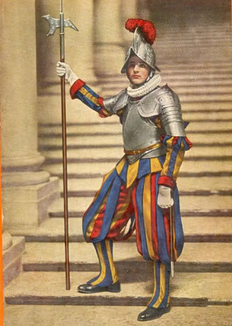 Swiss Guard, Liturgical Seasons, Historical Armor, History Fashion, Arm Armor, Faith In Love, Historical Art, Fantasy Warrior, Military Art