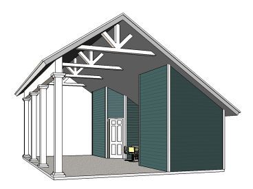 RV Carport Plan, 006G-0165                                                                                                                                                                                 More Diy Garage Plans, Rv Barn, Rv Shelter, Rv Garage Plans, Rv Carports, Garage Plans With Loft, Garage Plans Detached, Carport Sheds, Carport Plans