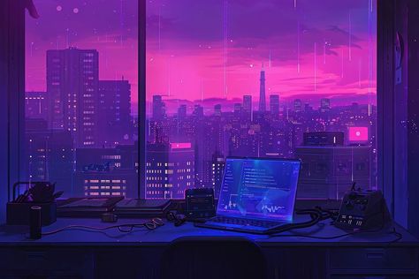 Purple Anime Aesthetic Wallpaper Laptop, Vaporwave Aesthetic Wallpaper Pc, Neon Light Wallpaper Desktop, Laptops Wallpapers Aesthetic, Neon Wallpaper For Laptop, Cute Aesthetic Backgrounds For Laptop, 15inch Laptop Wallpaper, Cyberpunk City Wallpaper Desktop, Neon Laptop Wallpaper