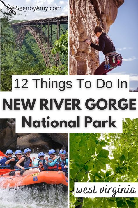 Youll find theres a huge variety of things to do in New River Gorge National Park, including some unique activities not found in any other national park. Read on for the best things to do in New River Gorge National Park! New River Gorge National Park | New River Gorge West Virginia | New River Gorge National Park With Kids | US South Travel | West Virginia Travel | West Virginia Vacations | National Parks | USA National Parks | New River Gorge West Virginia Hiking | New River Gorge Things To Do River Gorge West Virginia, New River Gorge West Virginia, West Virginia Hiking, Virginia National Parks, West Virginia Vacation, New River Gorge National Park, West Virginia Travel, Gorges State Park, Guadalupe Mountains National Park