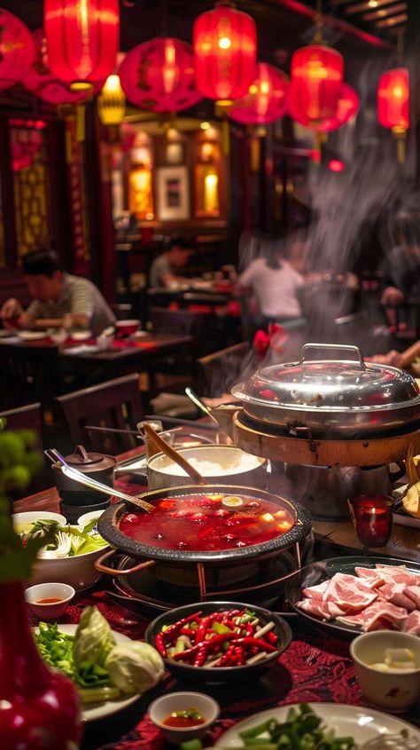 Hot Pot Feast: A traditional hot pot experience with a #simmering broth surrounded by fresh ingredients and diners. #foodie #culinary #gourmet #AsianCuisine #foodphotography #artificialintelligence #digitalart #stockphotos ⬇️ Download and 📝 Prompt 👉 https://stockcake.com/i/hot-pot-feast_738643_1013481 Hotpot Photography, Korean Hot Pot, Spicy Hot Pot, Hotpot Restaurant, Barbecue Restaurant, Brown Sauce, Sliced Meat, Cooking Chef, Chefs Kitchen