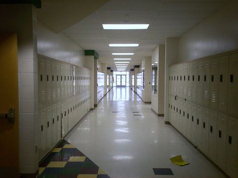 Stanton Middle School Middle School Hallway, School Architecture Design, Middle School Aesthetic, Classroom Ceiling, High School Classrooms, Middle School Dance, School Hall, Kakyoin Noriaki, Band Aesthetic