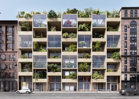 Biophilic Facade, Traditional Apartment, Urban Block, Biophilic Architecture, Architecture Apartment, Nuclear Family, Green Facade, Apartment Architecture, Architecture Concept