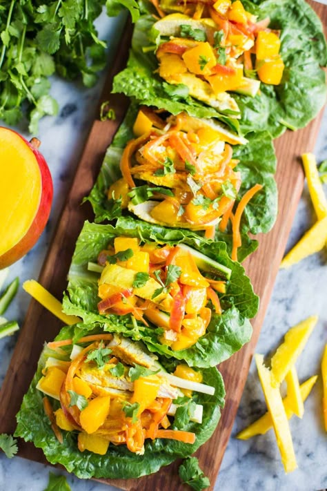 Protein Cups, Chow Fun, Mango Chicken, Lettuce Wrap Recipes, Beef Tacos, Lettuce Wrap, Paleo Life, Paleo Food, Reception Food