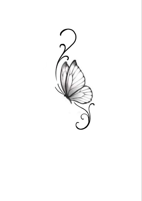 Adding White To Black Tattoo, Small Butterfly Tattoos For Women, Butterfly Tattoo Stencil Simple, Minimal Butterfly Tattoo, Floral Butterfly Tattoo Design, Unique Butterfly Tattoo Designs, Tattoo Papillon, Front Hand Mehndi Designs, Henna Designs Front Hand