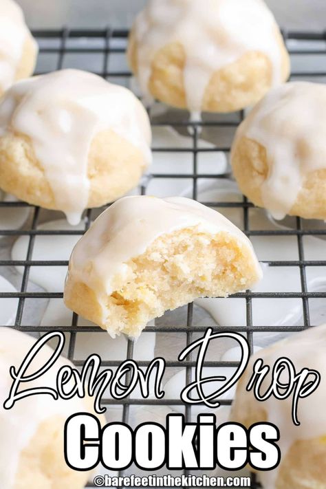 Italian Lemon Cookies Recipe, Tart Glaze, Lemon Drop Cookies, Drop Cookie Recipes, Simple Desserts, Lime Cookies, Desserts Cookies, Food Bars, Bake Recipes