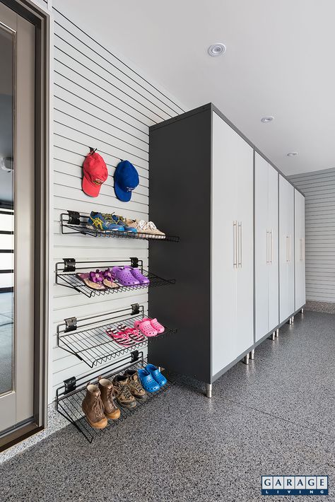 Bryan Baeumler Garage Gallery | Garage Living Trones Ikea, Bryan Baeumler, Mud Room Garage, Garage Organization Systems, Garage Storage Inspiration, Plan Garage, Garage Organisation, Garage Renovation, Garage Storage Solutions