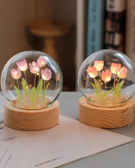 Artificial Tulip Flower Night Light Brighten up your bedroom with the Handmade DIY Artificial Tulip Flower Night Light. This charming LED night lamp is perfect for bedside tables, adding a touch of elegance and warmth to your decor. Ideal for Christmas, birthdays, and other special occasions, it makes a thoughtful and beautiful gift. #TulipNightLight #DIYLamp #ArtificialFlowerLamp #BedsideLight #BedroomDecor #LEDNightLamp #ChristmasGifts #BirthdayGifts #TableLamp Night Lamp Bedroom, Tulip Lamp, Cute Night Lights, Christmas Lamp, Led Night Lamp, Bedside Lighting, Cute Bedroom Decor, Bullet Journal Themes, Tulips Flowers