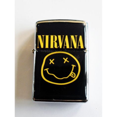 Nirvana - Oil Windproof Flip Top Black Lighters Briquet Encendedor Custom Zippo, Nirvana Music, I Loved You First, Cool Lighters, Lighter Fluid, Gif Photo, Band T Shirts, Zippo Lighter, Light Music