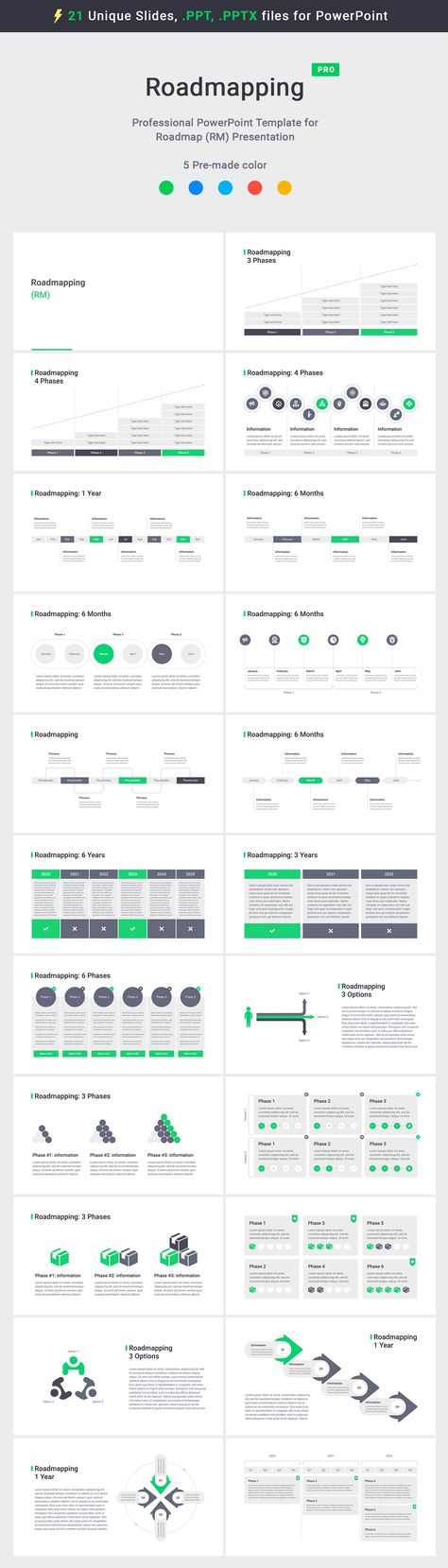 21 Unique Roadmap templates PowerPoint PPT, PPTX and XML files. Easy to edit color, text, size, form. 16x9HD aspect ratio retina-ready, 5 pre-made colours. Support 24/7. Download Now! Roadmap Presentation, Project Presentation Design, Roadmap Design, Tech Presentation, Ppt Inspiration, Architecture Site Analysis, Google Sites Templates, Web Site Template, Roadmap Template