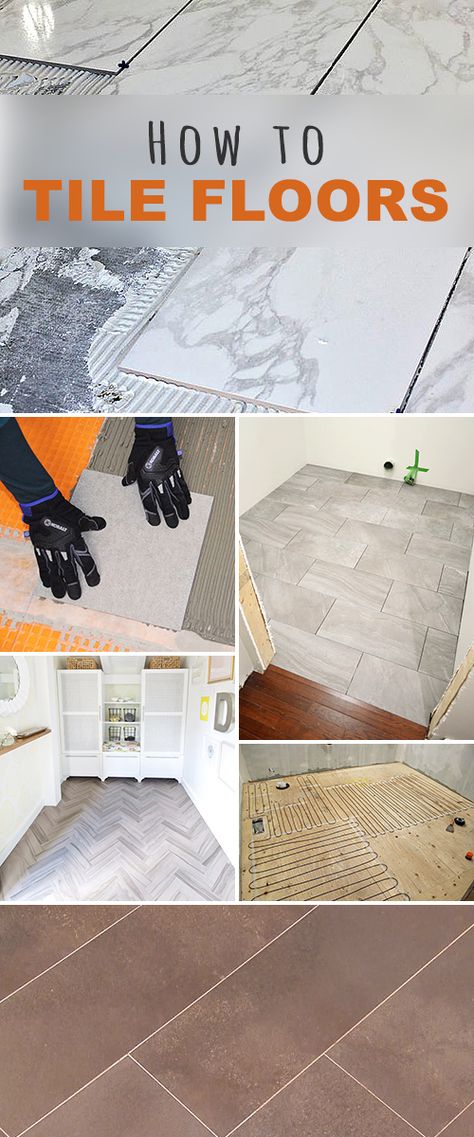 How to Tile Floors! • Learn how to lay tile, different techniques, how to install heated flooring, replace a bad tile and much more! • Lots of great tips and tutorials! Crafts Illustration, Heated Flooring, Tile Floor Diy, How To Tile, How To Lay Tile, Diy Tile, Tile Floors, Heated Floors, Types Of Flooring