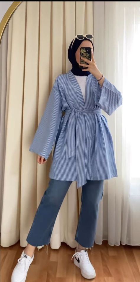 Hijab Outfit Summer, Estilo Hijab, Modest Casual Outfits, Muslim Outfits Casual, Muslim Fashion Hijab Outfits, Hijab Style Casual, Hijabi Fashion Casual, Fashion Top Outfits, Modest Dresses Casual