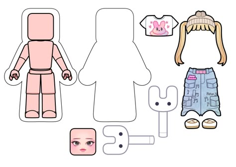 DIY Paper Dolls: Step-by-Step Guide with Free Templates Roblox Paper Doll, Roblox Doll, Paper Blinds, Cute Tshirt Designs, Book Cover Diy, Paper Dolls Diy, Dolls Diy, Paper Craft Ideas, Bling Bags