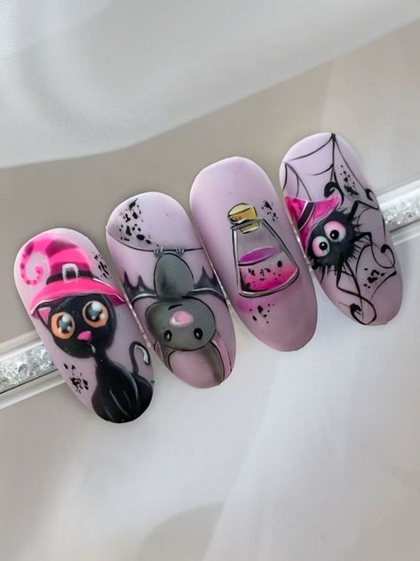 15 Cute Halloween Nails Design Ideas | Halloween Nails 2023 Nails Halloween October, Halloween Disney Nails, Manicure Halloween, Ongles Halloween, Nail Halloween, Elegant Touch Nails, Horror Nails, Holloween Nails, Witch Nails