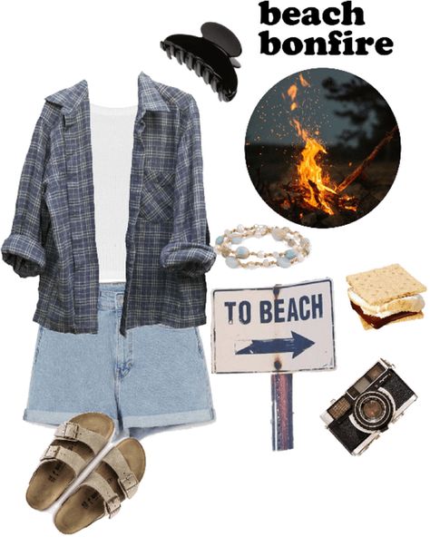 Beach Bonfire 🔥 Outfit | ShopLook Beach Bonfire Outfit, Bonfire Outfit, Summer Bonfire, Female Outfits, Beach Bonfire, Theme Days, Day Outfits, Outfit Maker, Outfit Shoplook