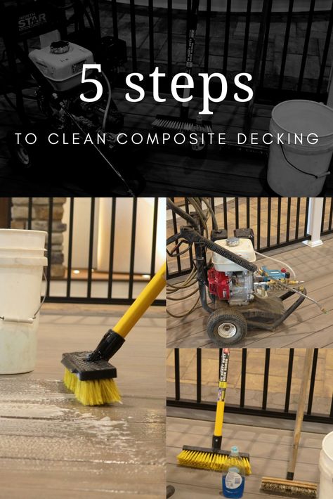 Cleaning Trex Decking Outdoor, How To Clean Trex Decking, Deck Cleaning Solution Diy, How To Clean Composite Decking, Cleaning Trex Decking, Townhome Makeover, Cleaning Composite Decking, Composite Deck Cleaner, Patio Cleaning