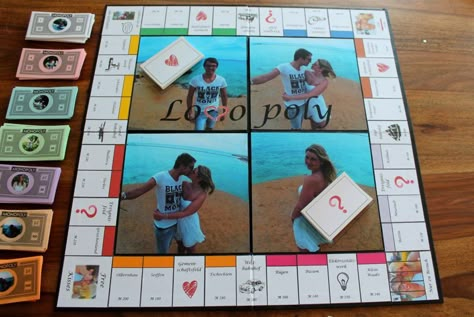 DIY, Basteln: Monopoly, Lovopoly in Liebesgeschenk und Geschenkideen - DIYCarinchen Importance Of Recycling, Couples Diy, Boyfriend Diy, Adult Crafts, Easy Christmas Diy, Presents For Him, Family Game Night, Diy Canvas, Love Gifts