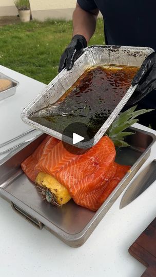 Salmon Sauce Recipes, Seafood Dressing, Glazed Pineapple, Salmon Sauce, Summer Salmon, Pineapple Salmon, Chefclub Network, Salmon Wrap, Salmon Asparagus