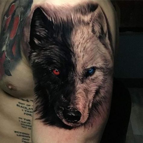 Wolf Face Tattoo, White Wolf Tattoo, Wolf Tattoo Meaning, Lone Wolf Tattoo, Wolf Tattoo Ideas, Wolf Tattoos Men, Wolf Tattoo Sleeve, Wolf Eyes, Epic Tattoo