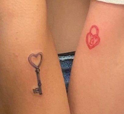 Heart Lock Tattoo, Lock Key Tattoos, Bite Mark Tattoo, Heart Key Tattoo, Fawn Tattoo, Lock Tattoo, Heart Lock And Key, Stick Poke Tattoo, Mark Tattoo