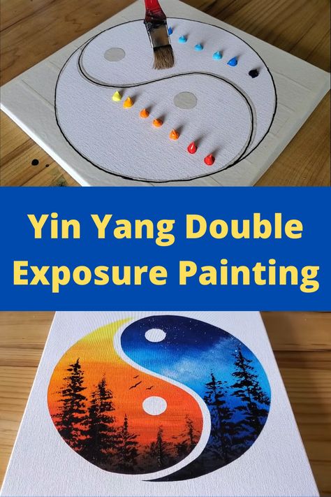 Yin Yang Painting, Friend Painting Ideas, Ying Yang Art, Painting Ideas Easy Simple, Badass Drawings, Beginners Art, Jin Jang, Painting Ideas Easy, Yin Yang Art