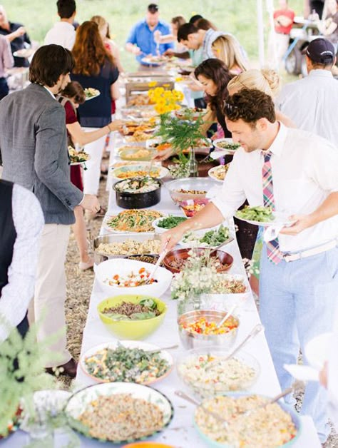 small wedding potluck party idea #michiganwedding #reception #wedding #bride #michiganbride #smallwedding #weddingideas Backyard Bbq Menu Ideas, Potluck Wedding Reception, Backyard Wedding Reception Food, Wedding Reception Food Buffet, Potluck Wedding, Outdoor Brunch, Wedding Reception Menu, Brunch Decor, Bbq Menu