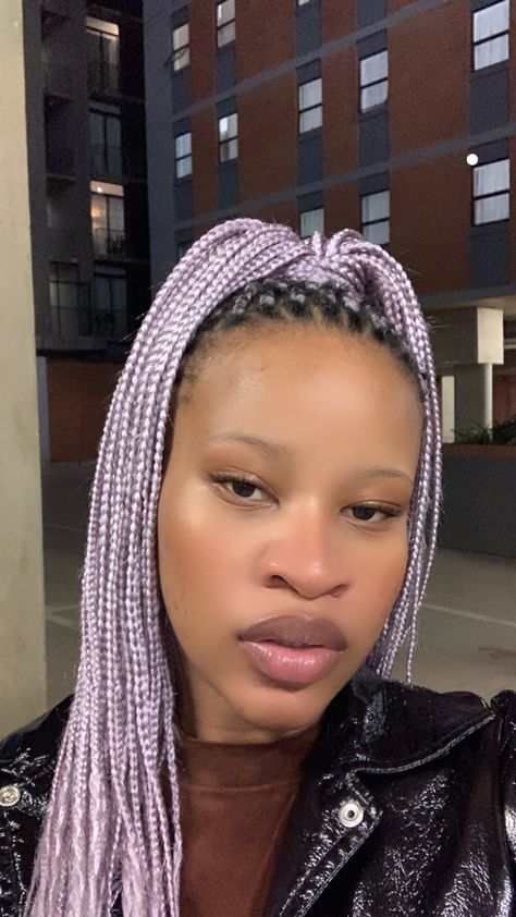 lilac braids on black girl. Light Purple Braids, Braiding Hair Colors, Purple Braids, Colourful Hair, Dream Hotels, Fav Color, Short Braids, Braiding Hair, Purple Shorts