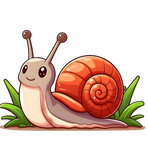 Beautiful Nature Drawings Easy, Snail Clipart, Cartoon Snail, Cute Snail Drawings, Snail Drawing, Basic Drawing For Kids, Dark Art Photography, Concept Art Tutorial, School Painting