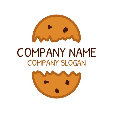 This simple logo design is created with two halves of homemade cookie. It can become a part of your pastry business. You can edit and download it for free. Cookie Logo, Logo Online Shop, Cookies Branding, Baking Logo, Free Logo Design, Cookies Theme, Inspiration Logo Design, 3d Logo Design, Cookie Business