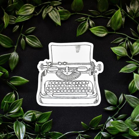 . Perfect for your planner, notebook, or any other project. #typewriter #vintage #sketch . #Typewriter_Sketch #Y2k_Ipad #Typewriter_Print #Pitt_Artist_Pens Typewriter Sketch, Y2k Ipad, Typewriter Sticker, Typewriter Print, Pitt Artist Pens, Ipad Laptop, Artist Pens, Paper Sticker, Vintage Typewriters