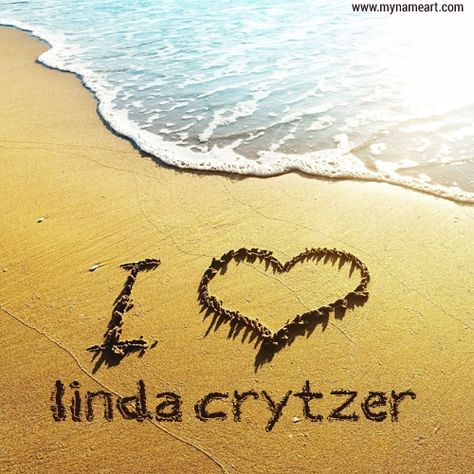 Linda crytzer name image Write Name On Sand, Wallpaper Writing, Punta Cana Outfits, Brazil Beach, Sand Writing, Sand Pictures, Love Name, Family Picture Frames, Writing Images