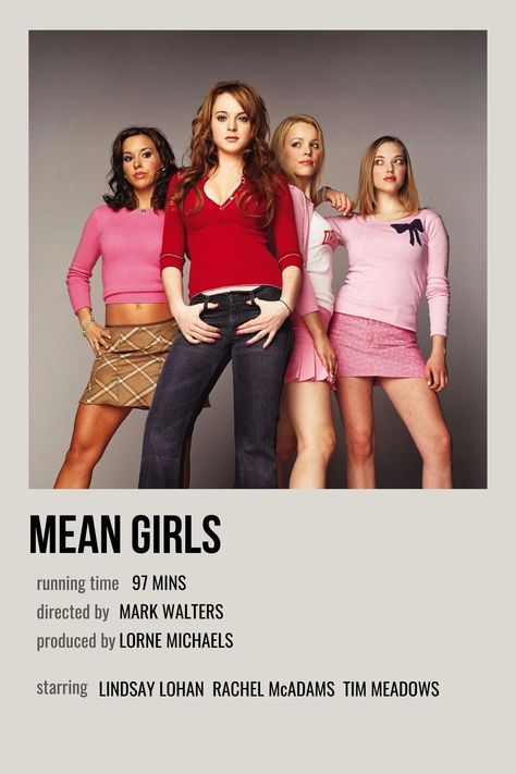 Mean Girls Halloween Costumes, Teen Posters, Mean Girls Halloween, Mean Girls Aesthetic, Polaroid Aesthetic, Mean Girls Movie, Classic Films Posters, 2000s Girl, Girl Film