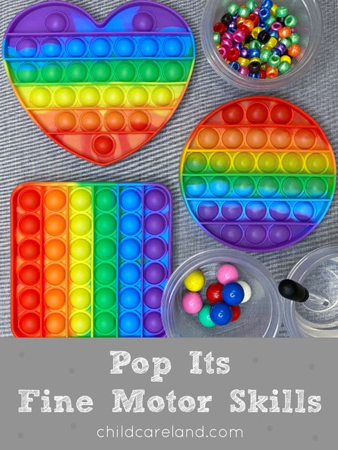 Pop Its Fine Motor Activities Pop It Toy, Occupational Therapy Activities, Teaching Special Education, Early Learning Activities, Kindergarten Centers, Fine Motor Skills Activities, Motor Skills Activities, Its Fine, Kids Sensory